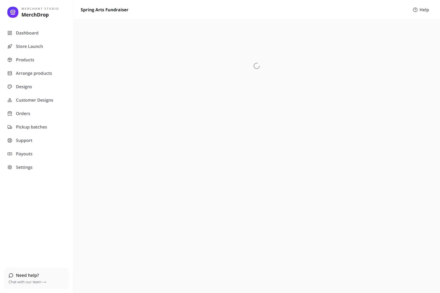 Arrange products screen with ordering, visibility, and homepage controls.